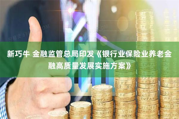 新巧牛 金融监管总局印发《银行业保险业养老金融高质量发展实施方案》