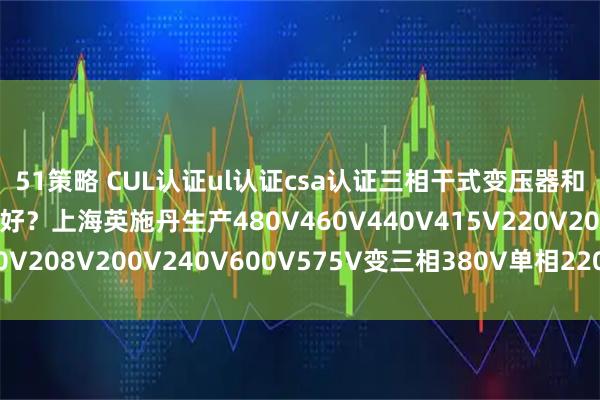 51策略 CUL认证ul认证csa认证三相干式变压器和单相变压器什么品牌好？上海英施丹生产480V460V440V415V220V208V200V240V600V575V变三相380V单相220V认证变压器